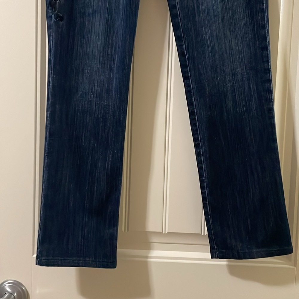 WHBM Blue Jeans Black Flower Design on Sides-4R - Picture 5 of 10